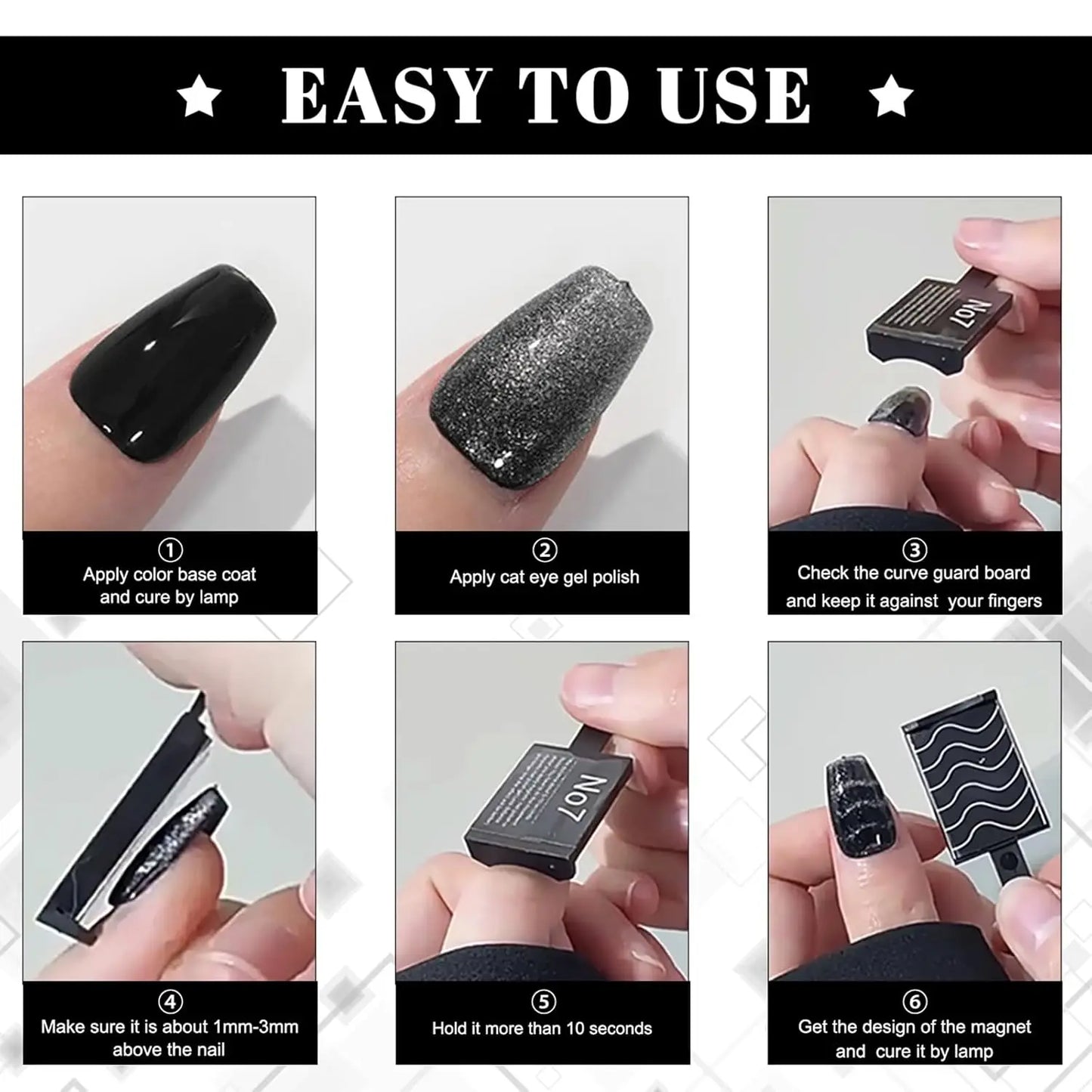 4/5Pcs Mixed Cat Eye Nail Magnetic Rod Powerful Lines Heart-Shaped Magnet UV Gel Polish Stick Nail Art Design DIY Manicure Tools