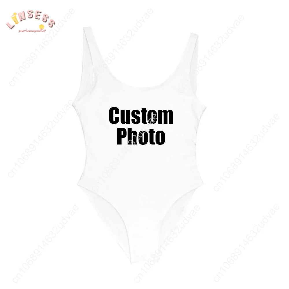 Custom Bride Swimsuit with Face Personalized Photo Brides Swimwear, Bachelorette Party Swimsuits,Birthday/Anniversary/