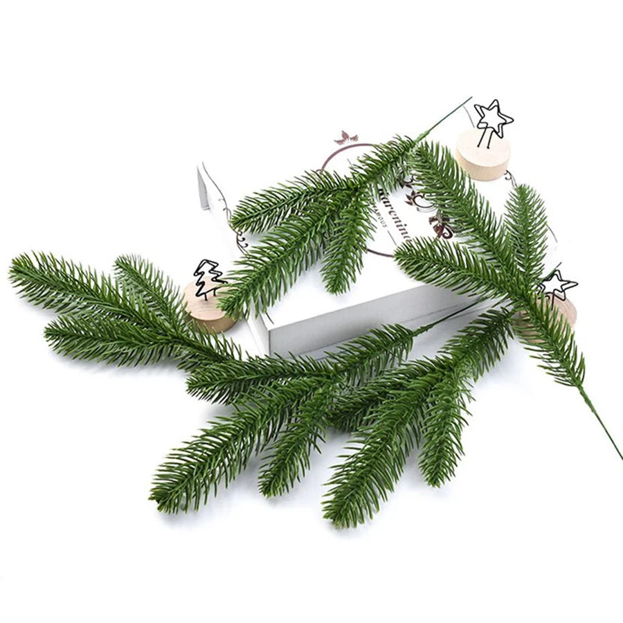 30pcs Artificial Plants Pine Needles Hot sale Home Outdoor Garden arch Decor accessory Wedding Christmas tree Diy Gift scrapbook