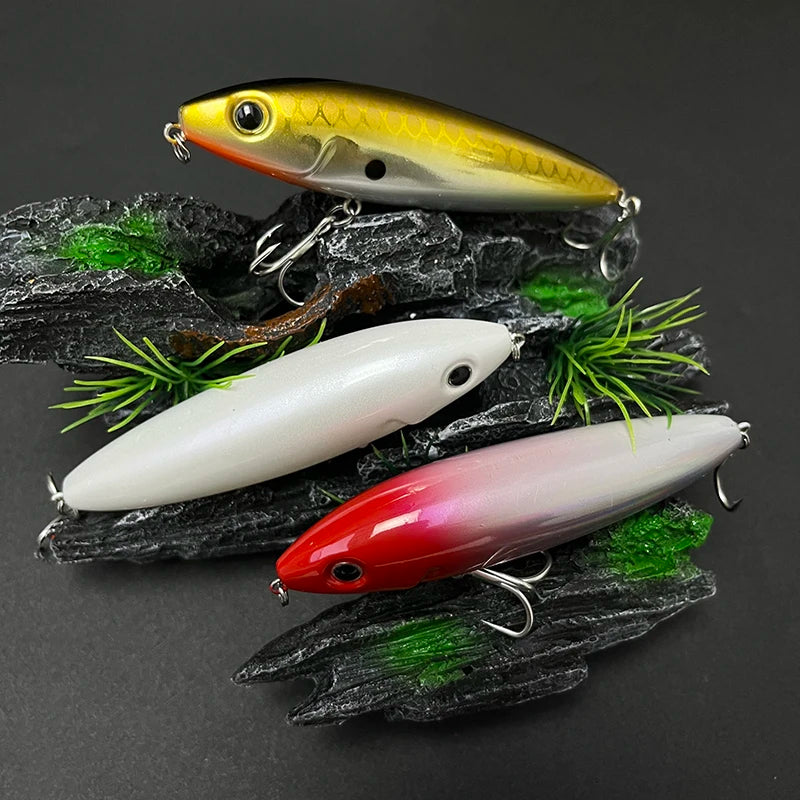 17g 100mm Floating Pencil Fishing Lure Surface Walk the Dog Artificial Bait for Saltwater Skitter Walk Topwater Fishing Supplies