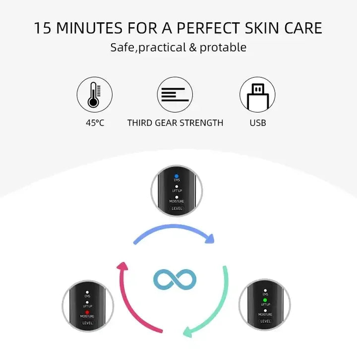 Lifting facial massage vibration roller tightening V-face slimming instrument