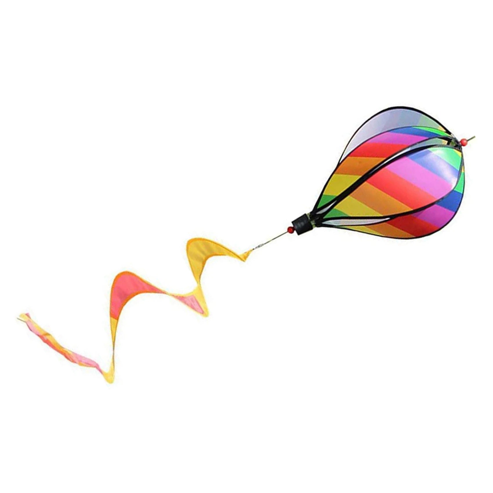 4PCS Balloon Wind Spinner Striped Windsock Balloon Yard Decor Spiral Balloon Windmill-ABQU