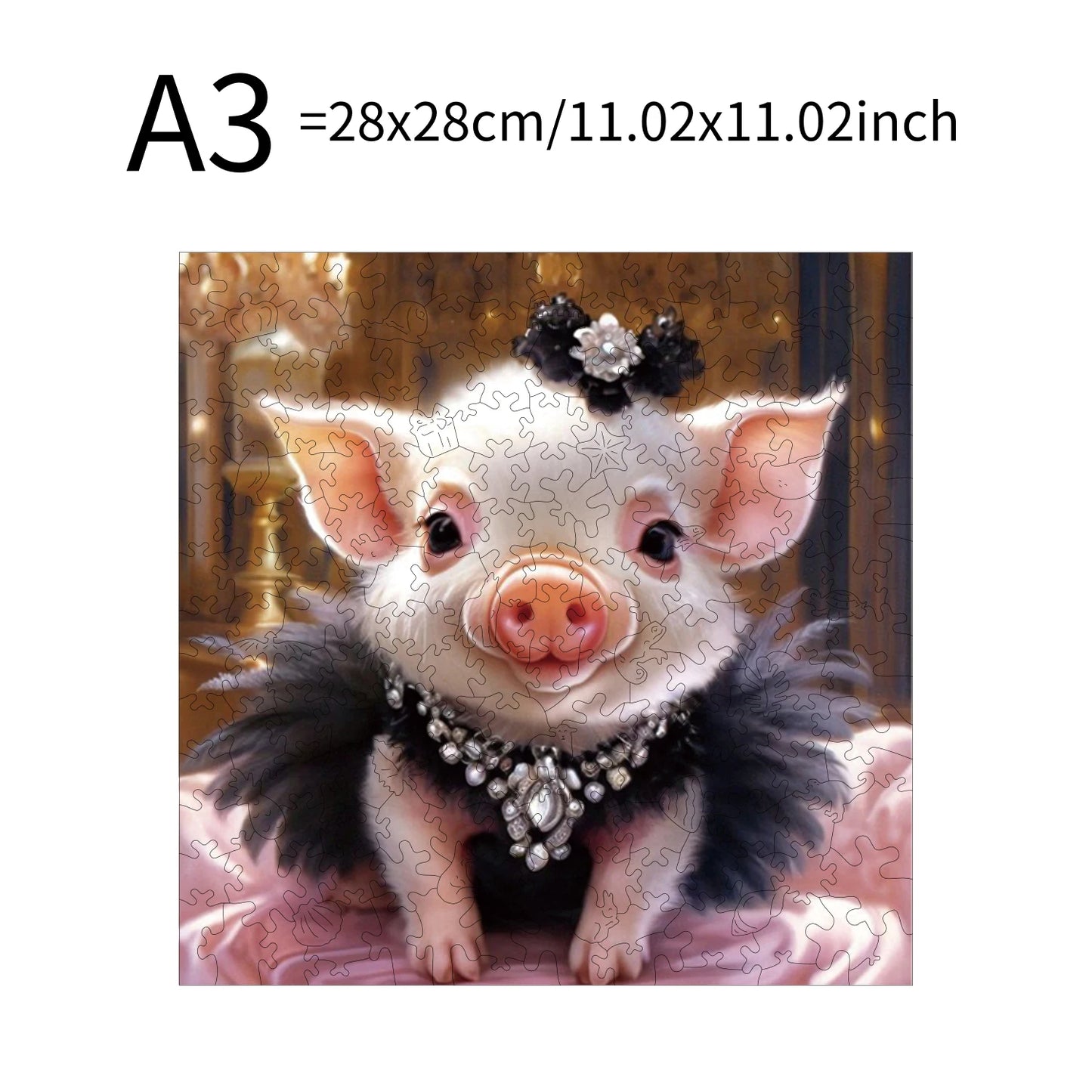 Pig Hippopotamus Animal Puzzles High Quality Jigsaw Puzzle Wooden Puzzle Best Christmas Gift