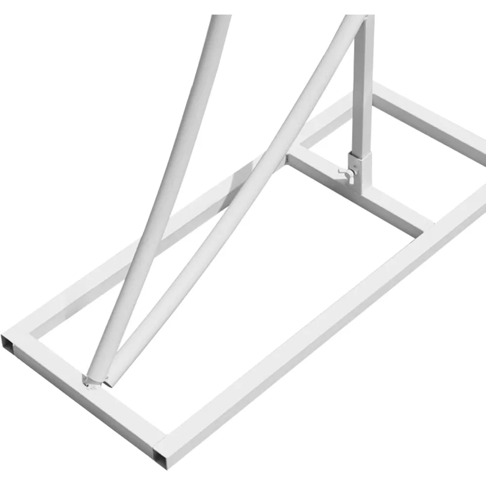 Metal Wedding Arch Backdrop Stand, White Moon Wedding Arches for Ceremony Set of 2, Balloon Arch Frame Garden Arbor for Birthday