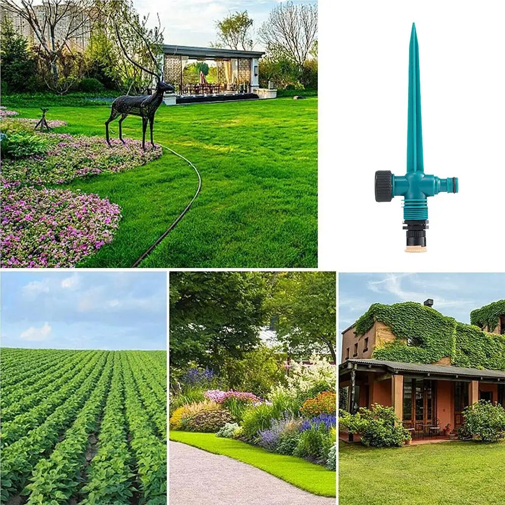 Garden Sprinkler 360° Rotation Irrigation Watering System Automatic Agriculture Lawn Greenhouse Adjustable Plug Spray Nozzle