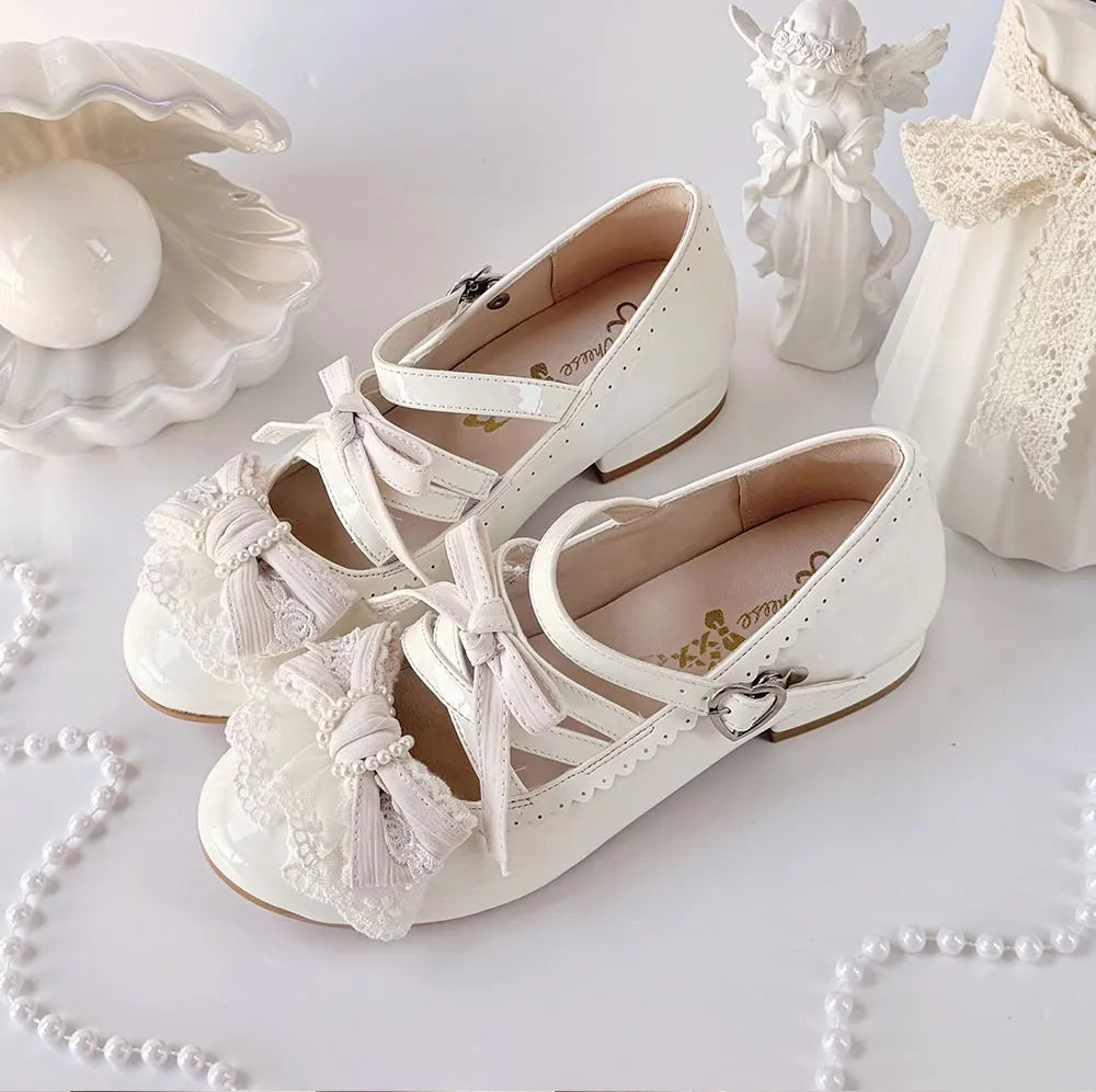 Original Lolita Style Pink Mary Jane Shoes Autumn New 2025 Japanese Girls Sweet Elegant Bow Low Heels Y2k Tea Party Pumps 2025