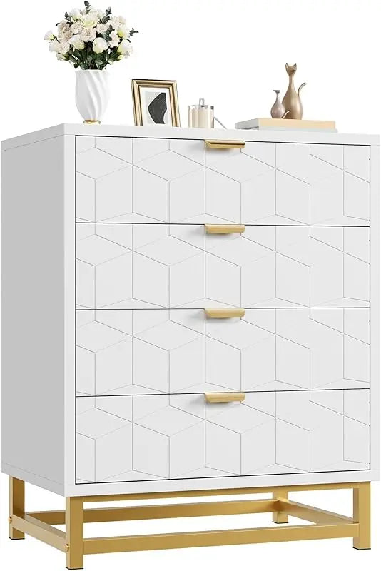 Black Nightstand, Modern 2 Drawer Dresser for Bedroom, Large End Side Table Bedside Table with 2 Drawers, Wooden Nigh