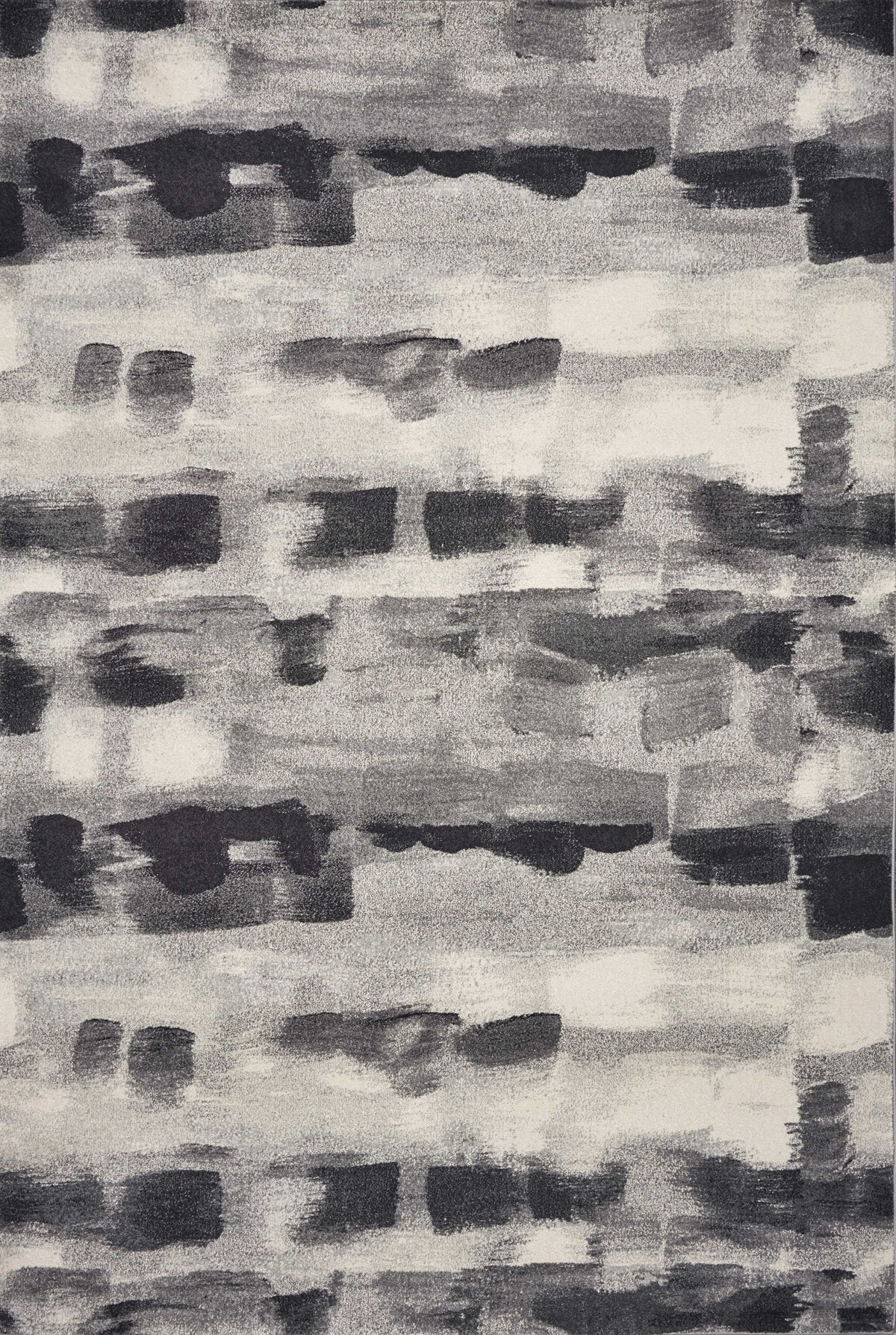 10inchesx13inches Shades of Grey Machine Woven Abstract Brushstroke