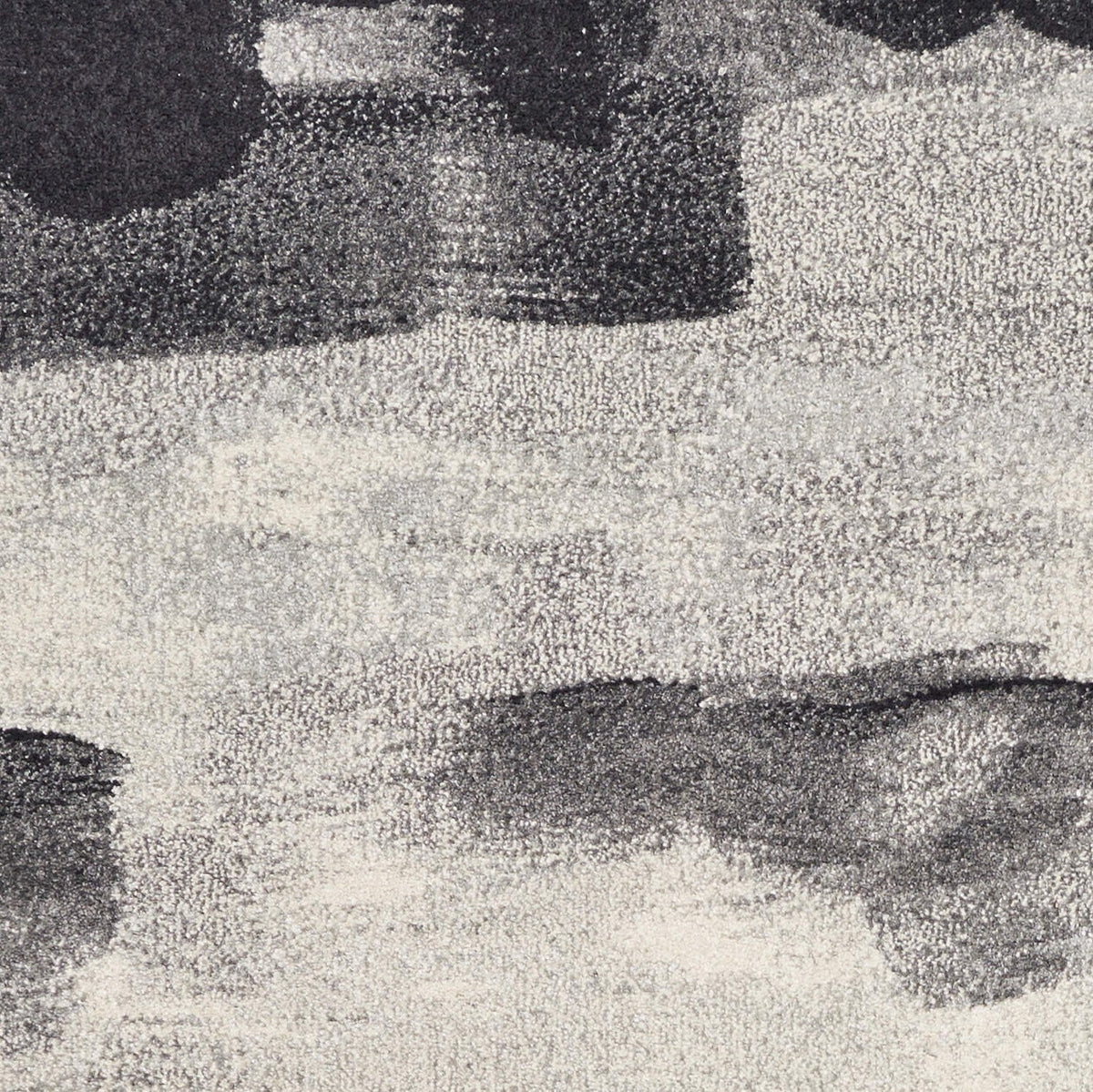 10inchesx13inches Shades of Grey Machine Woven Abstract Brushstroke