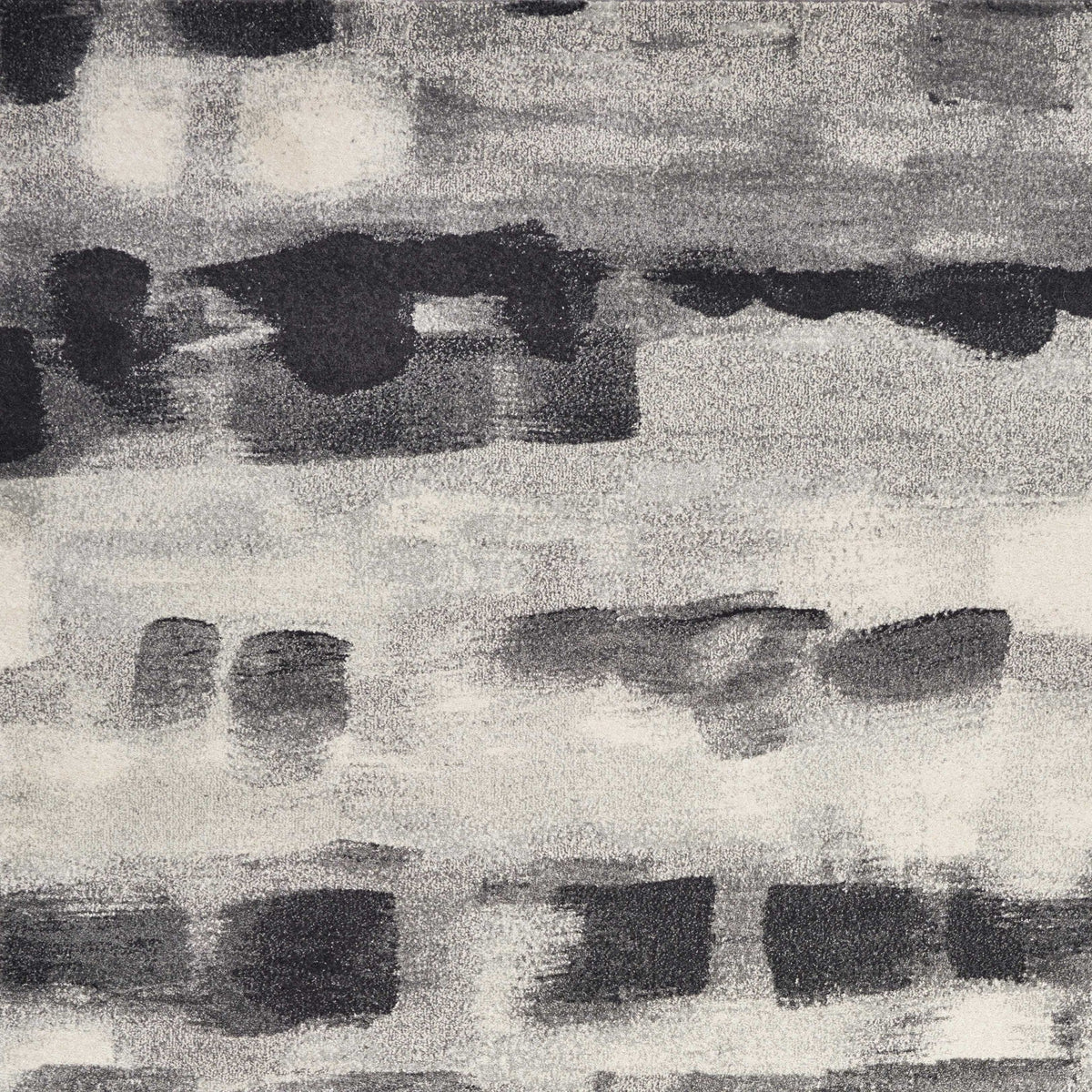 10inchesx13inches Shades of Grey Machine Woven Abstract Brushstroke