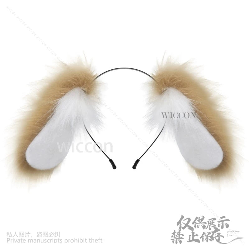 Anime Furry Suit Cosplay Dog Lolita Ears Accessory For Halloween Christmas Girls Headband Decoration Hair Woman Cos