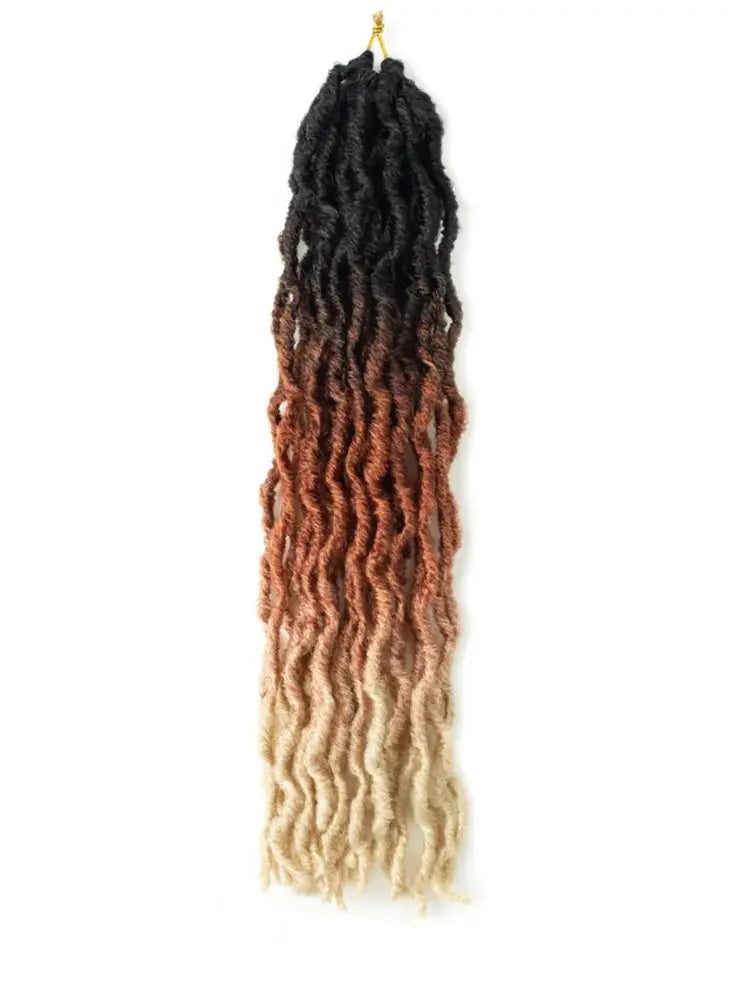 Goddess Faux Locs Crochet Synthetic Hair Soft Curly Dreadlocks Hair Extensions Braiding Hair Ombre Crochet Locs Wholesale Braids