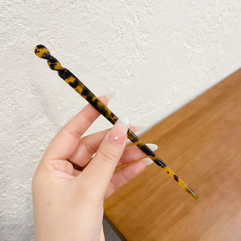 Colored Acetate Hairpin for Woman Elegant Temperament Meatball Head Hair Pin Fashion Girl Hair Clip Hair Accessories