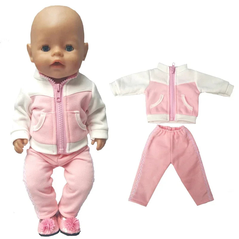 40 Cm Baby Doll Clothes Pants Set for 17 Inch Reborn Doll Out Clothing Toys Outwear Accessories