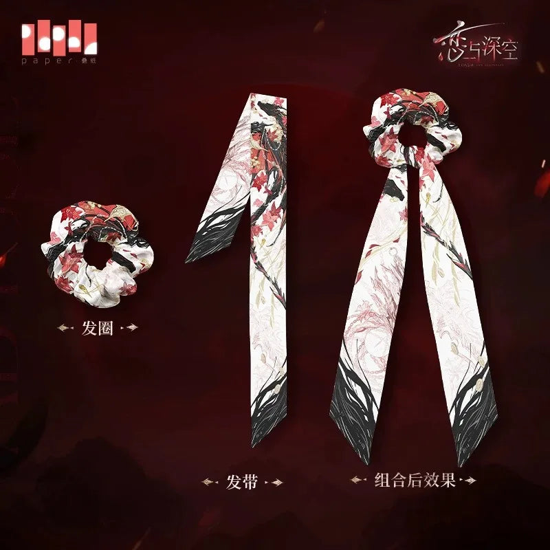 [Official Merchandise] Game Love and Deepspace Cosplay Sylus Abysm Sovereign Silk Scarf Acrylic Plaque Badge Hair Band in Stock