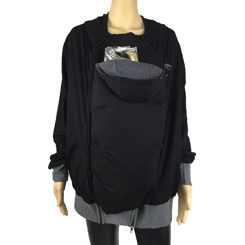 Autumn Winter Kangaroo Baby Carrier Hooded Hoodies Sweatshirt For Father Babywearing Jacket Multifunctional Kangaroo Clothes