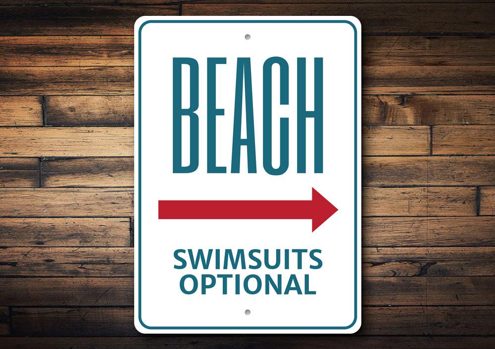 Beach Swimsuits Optional Sign