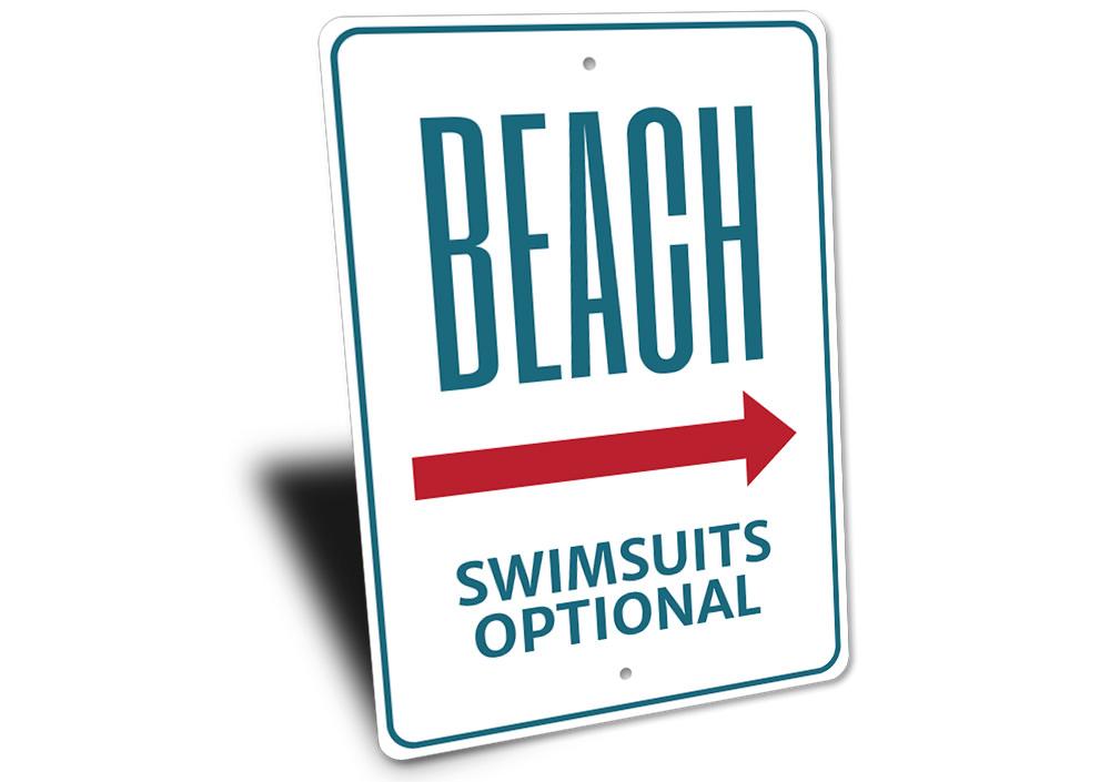 Beach Swimsuits Optional Sign