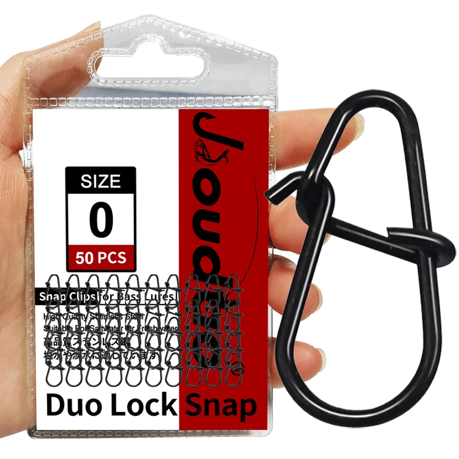 50Pcs Crankbait Snaps Stainless Steel Duo Lock Lure Snaps Quick Change Fishing Clips Fast Speed Clips Snap Hook Connector