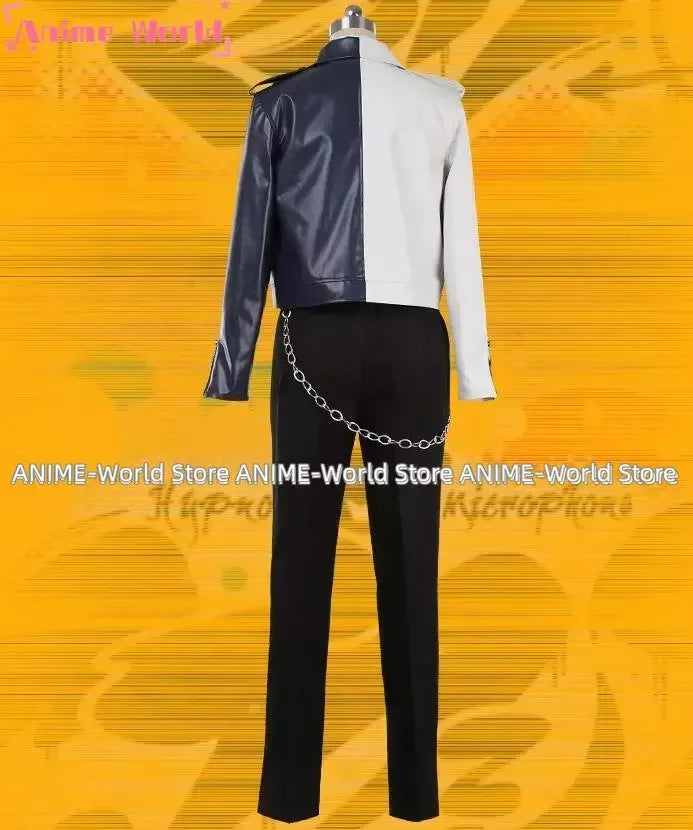 《Custom size》Anime Tragic Amaguni Hitoya Heaven Hell PU Coat Cosplay Costume Custom Made