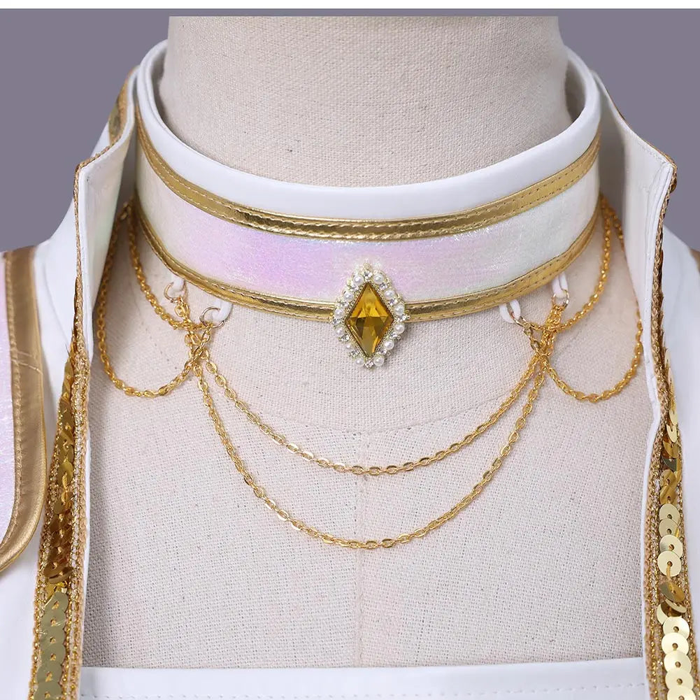 2025 Cartoon Demon Hunter of KPop Cosplay Mira White Top Skirt Clothing Wig Hallowmas Carnival Roleplay Suits Outfit For Women