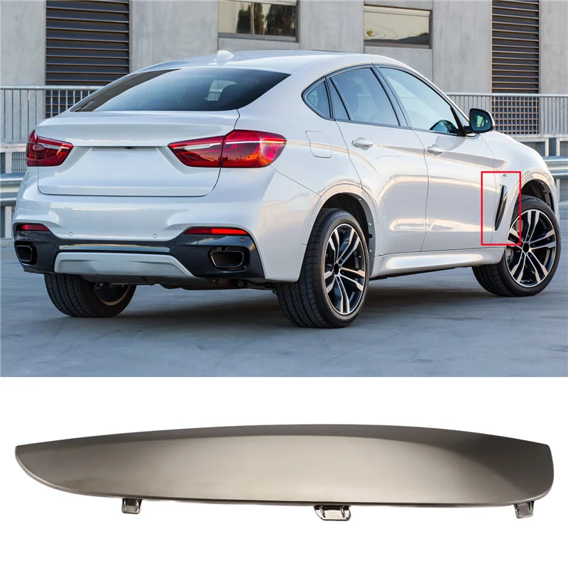 Car Air Duct Side Panel Trim For BMW X6 F16 2015-2019 35I 35Ix 5Ix 50Ix Front Fender Vent Decor Strip-Y79A