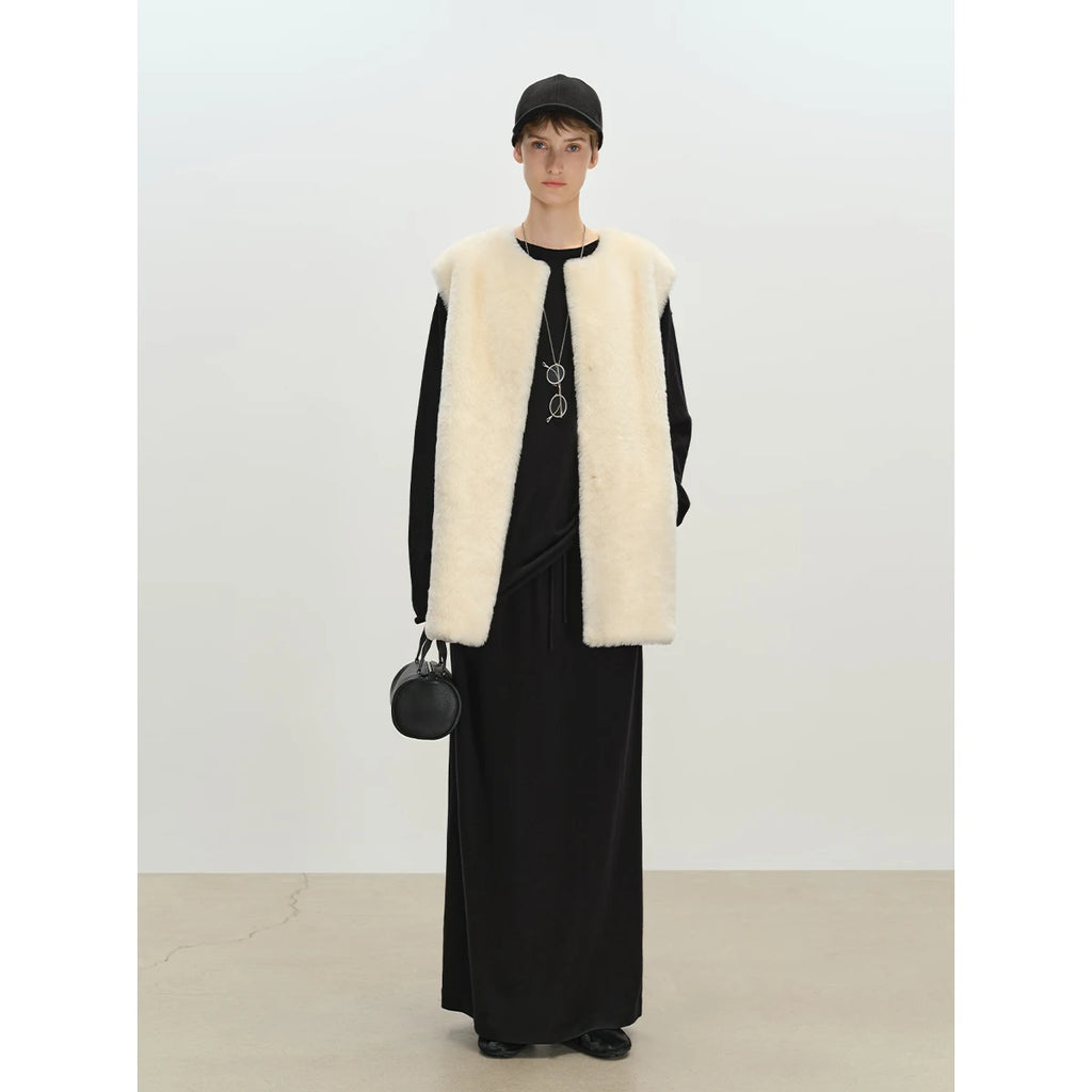 Natural Merino Wool Sheepskin Double Faced Fur Vest Woman High Quality Sleeveless Real Fur Coat Winter Clothes 2025 шуба женская