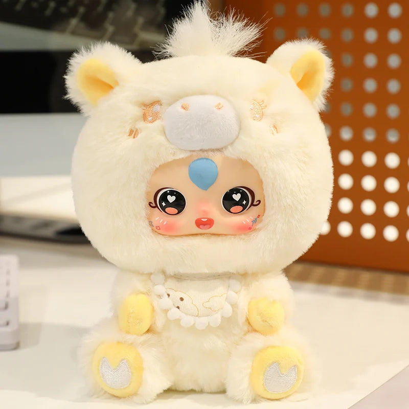 16cm Cartoon Animal Headcover Baby Plush Doll Enamel Toy Colorful Horse Plush Toy Pendant Home Decoration Gift For Children