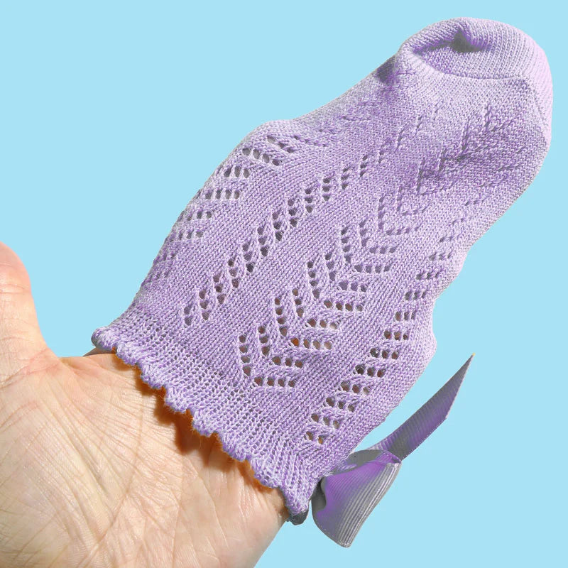 Newborn Baby Summer Mesh Girls Socks Fashion Bow Thin Socks for Girls Infant Clothes Accessories