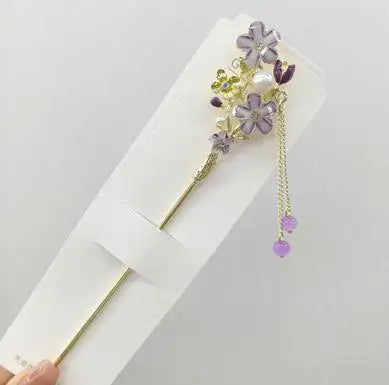 Ancient Chinese Style Hair Sticks Crystal Hairpin Chopsticks For Women Pearl Pendant Hair Clasp Forks Ancient Headpiece Gift