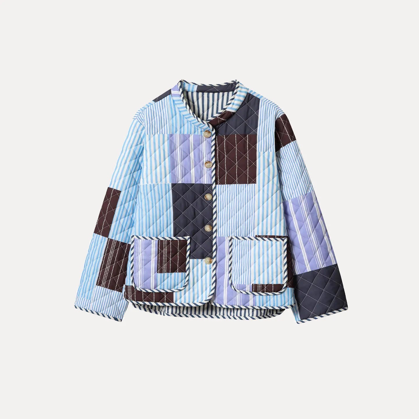 Double-Sided Quilted Cotton Jaet Casual Sle Faionable Women's Print All-Match Autumn 2025 New Arrival Ladies' ort Coat
