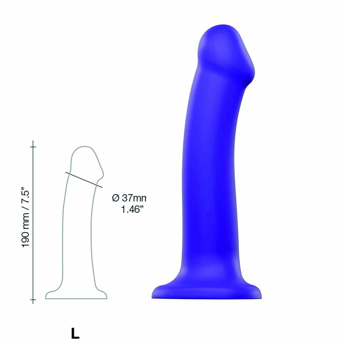 Dildo Dual Density Strap-on-me Purple Silicone