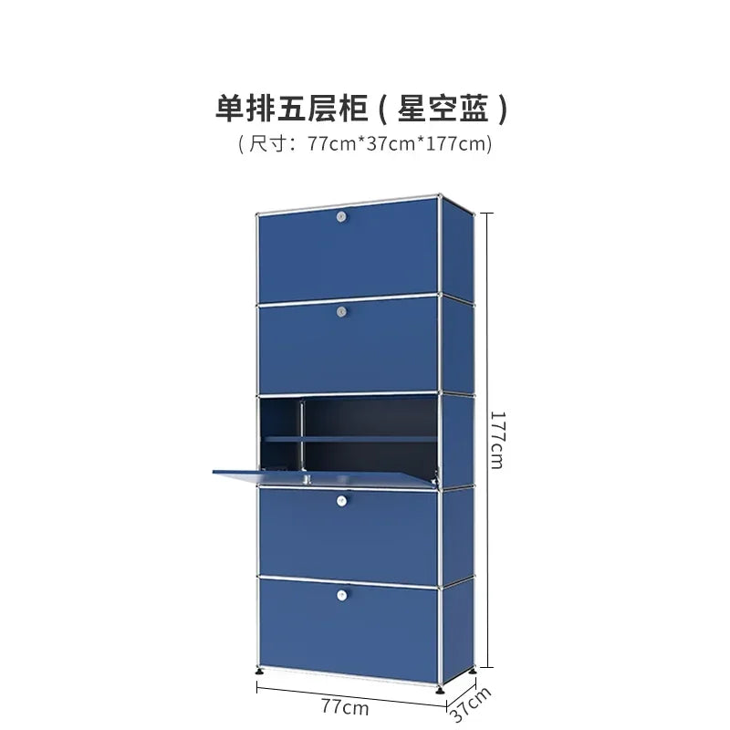 b7+  Nordic medieval cream wind small apartment display cabinet stainless steel module furniture decorative cabinet