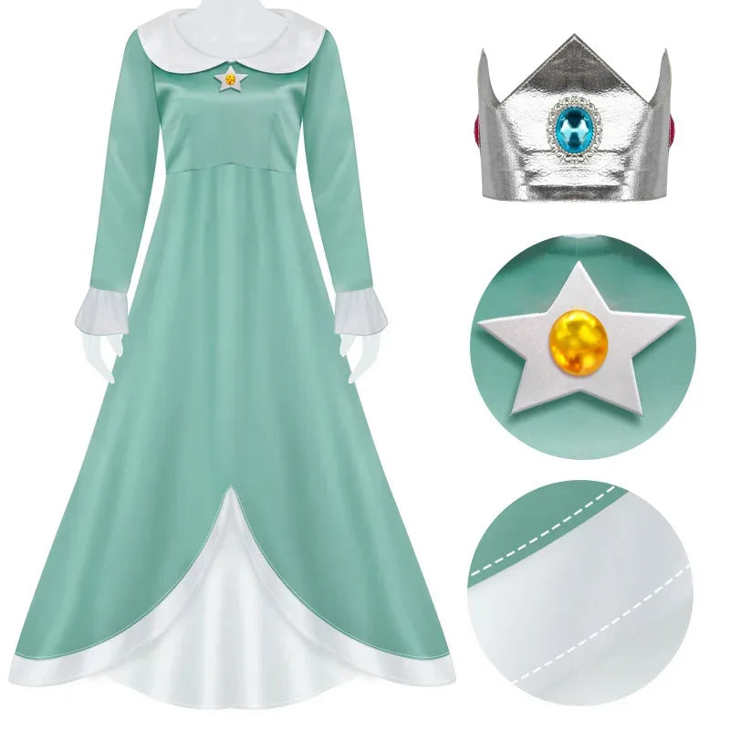 Galaxy Rogetta Cosplay Princess Dress Rosalina Anime Costume