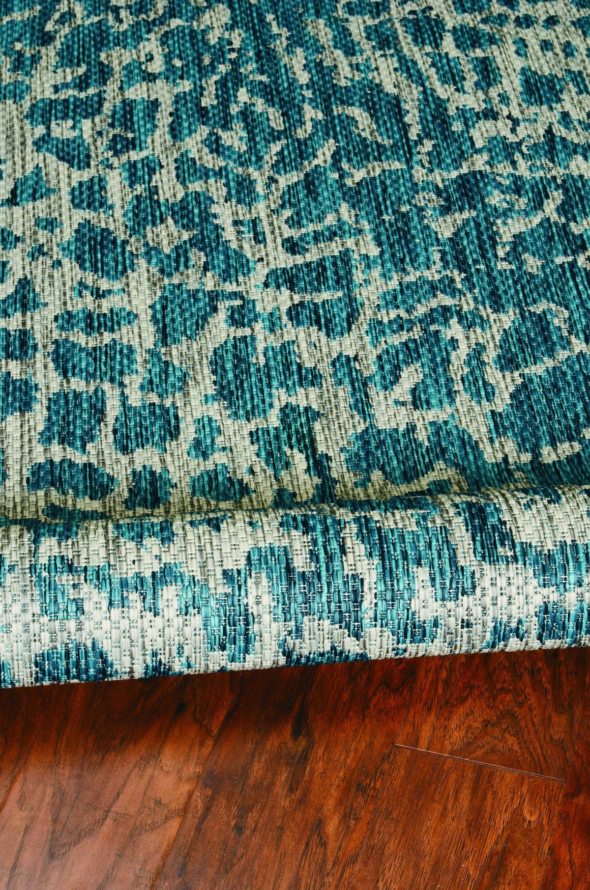 8inches Teal Machine Woven UV Treated Animal Print Indoor Outdoor