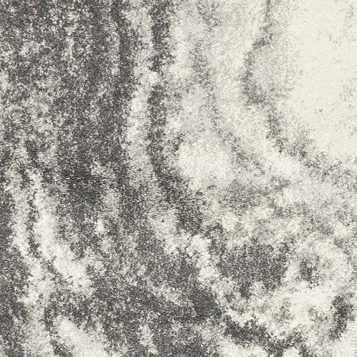 3inchesx5inches Ivory Grey Machine Woven Marble Indoor Area Rug