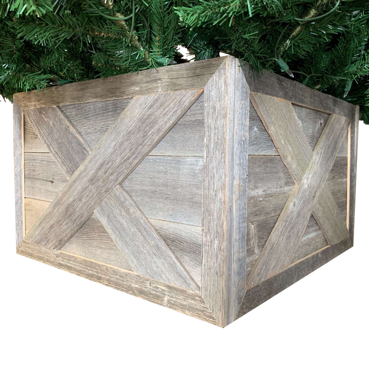 23inches Natural Weathered Gray Christmas Tree Collar