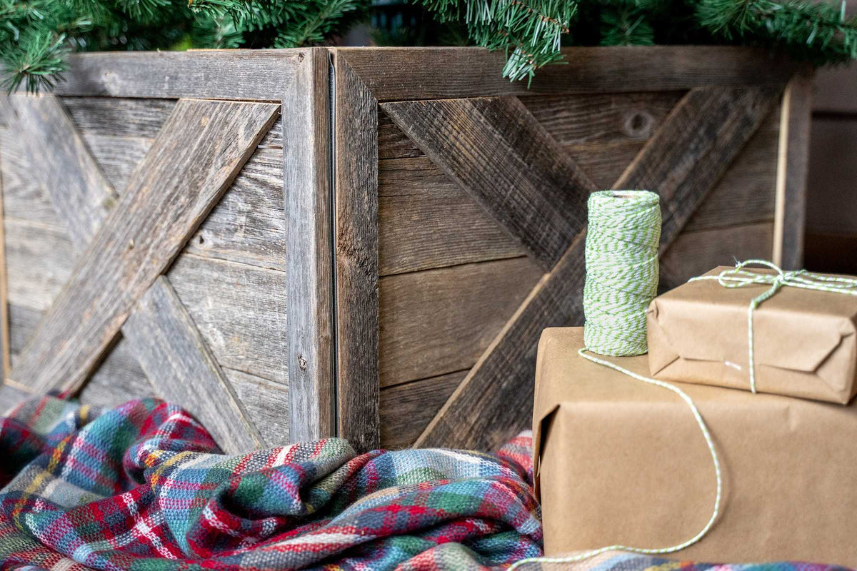 23inches Natural Weathered Gray Christmas Tree Collar