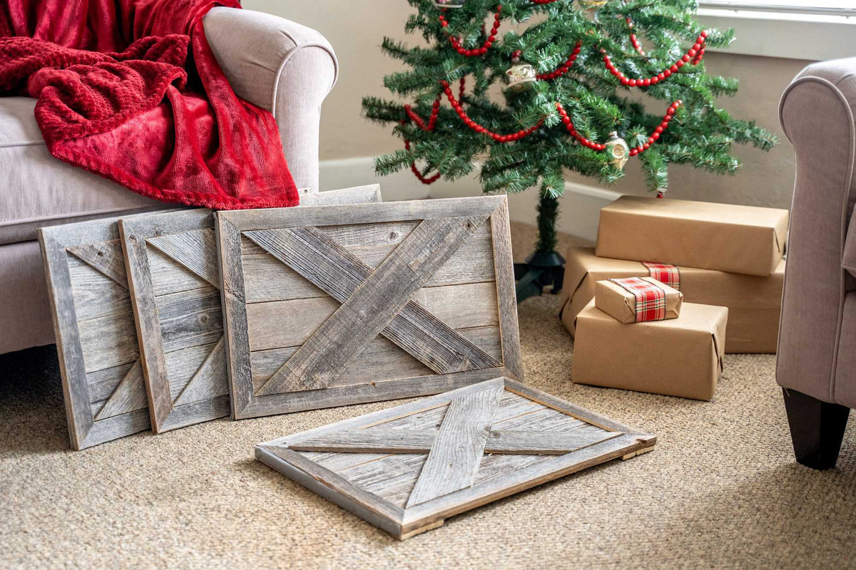 23inches Natural Weathered Gray Christmas Tree Collar