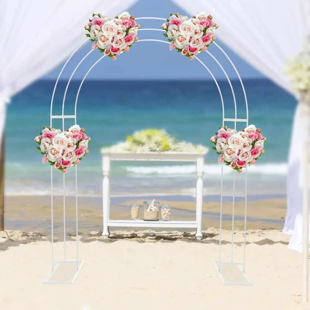 Geometric Balloon Flower Holder Frame w/Sturdy Base - Indoor Outdoor Heavy Duty Large Backdrop Balloon Archway Decoration Backgr