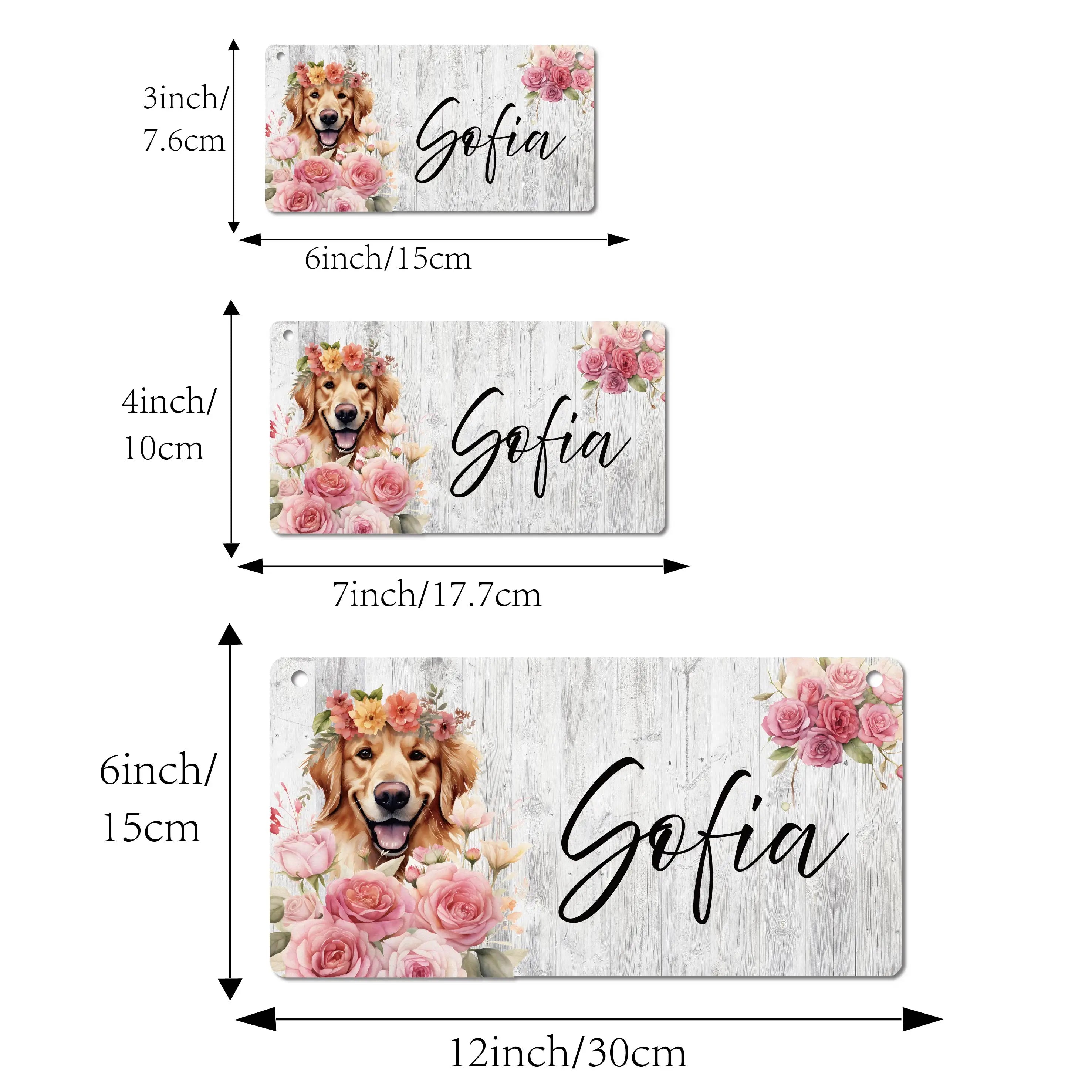 1PC Gorgeous Customized Name Tag Color Wall Hanging Sign For Living Room Decor