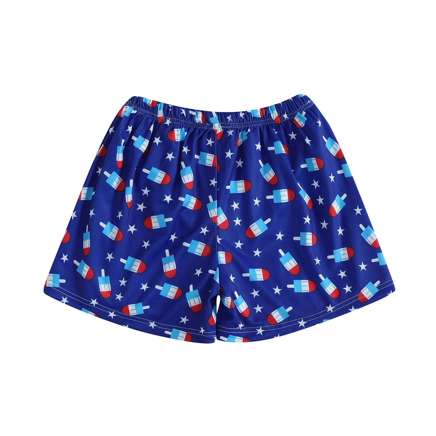 Toddler Boy Patriotic Beach Shorts Flag Popsicle Print Casual Elastic Short Pants for Newborn Baby Cute Clothes