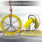 INTSUPERMAI Fish Tape Fiberglass Duct Rodder Fish Tape Puller Fiberglass Wire Cable Running (8mm x 100m / 0.31in x 328ft)