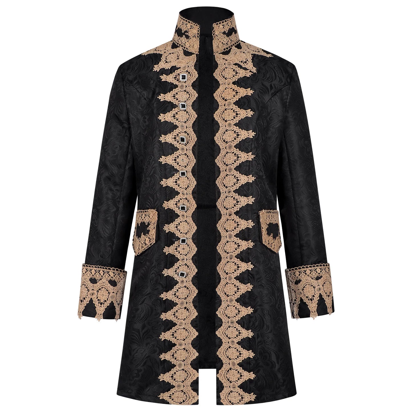 Long Sleeve Retro Men's Uniform Costumes Coat Middle Ages Prince Punk Steampunk Jacket Steampunk Retro Halloween Cosplay