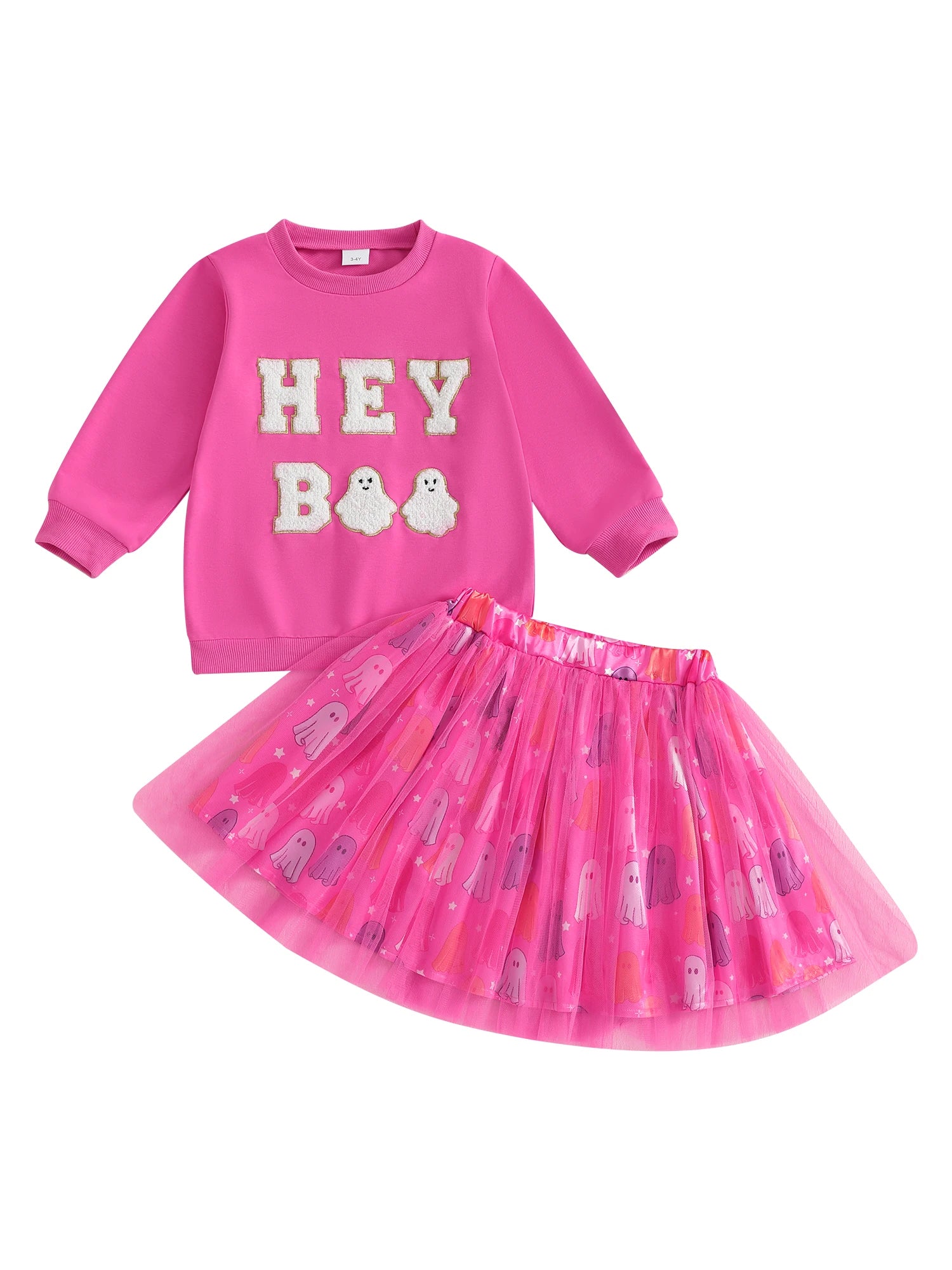 Infant Girls 2-Piece Halloween Costume Set with Pumpkin Print Long Sleeve Top and Tutu Skirt Baby Clothes for Fall