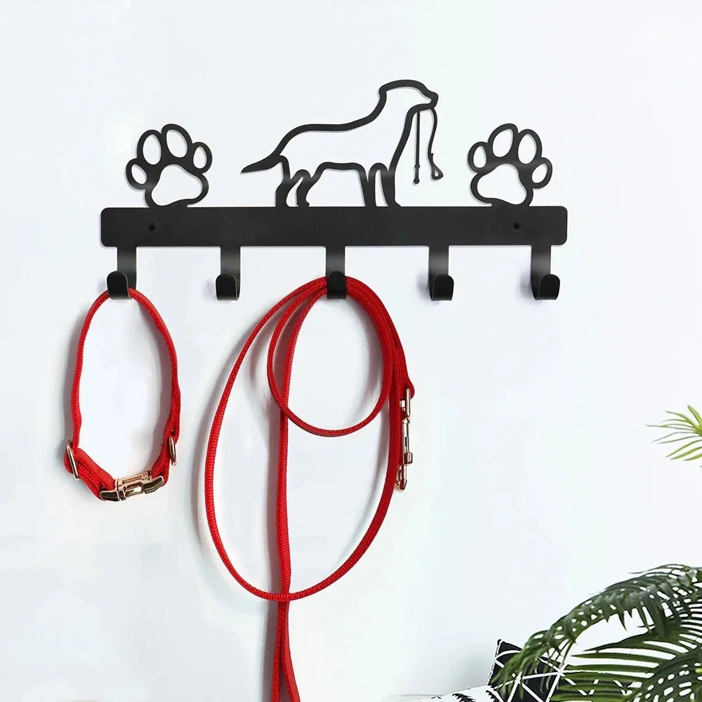1pc Iron Art, Metal Paw Pet Dog Hanger  Coat Key Lead Leash Wall Rack Holder Organizer, Towel Rack，Organizer，Storage rack