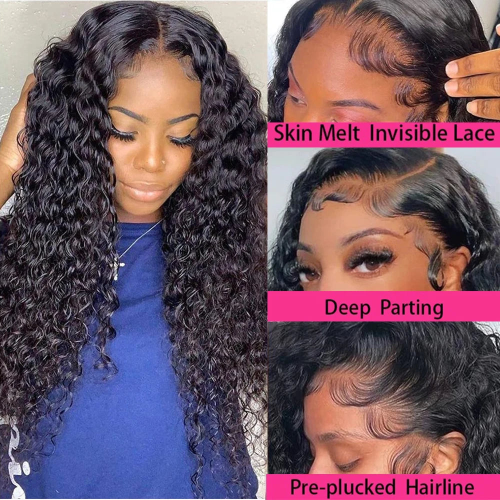 Geeta 13x4 13x6 Transparent Lace Front Human Hair Wig 360 Lace Frontal Wigs Brazilian 4x4 5x5 Lace Closure Wigs for Black Women