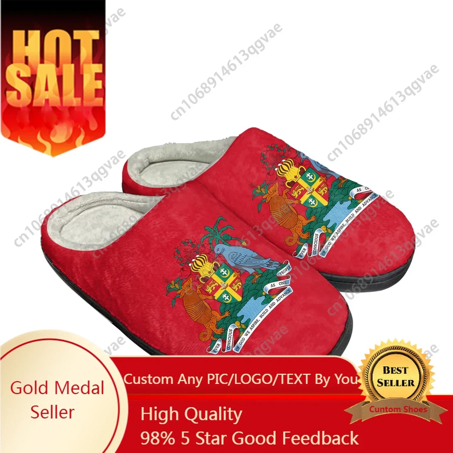 Grenada Flag Home Cotton Custom Slippers Mens Womens Sandals Grenada Plush Bedroom Casual Keep Warm Shoes Thermal Slipper