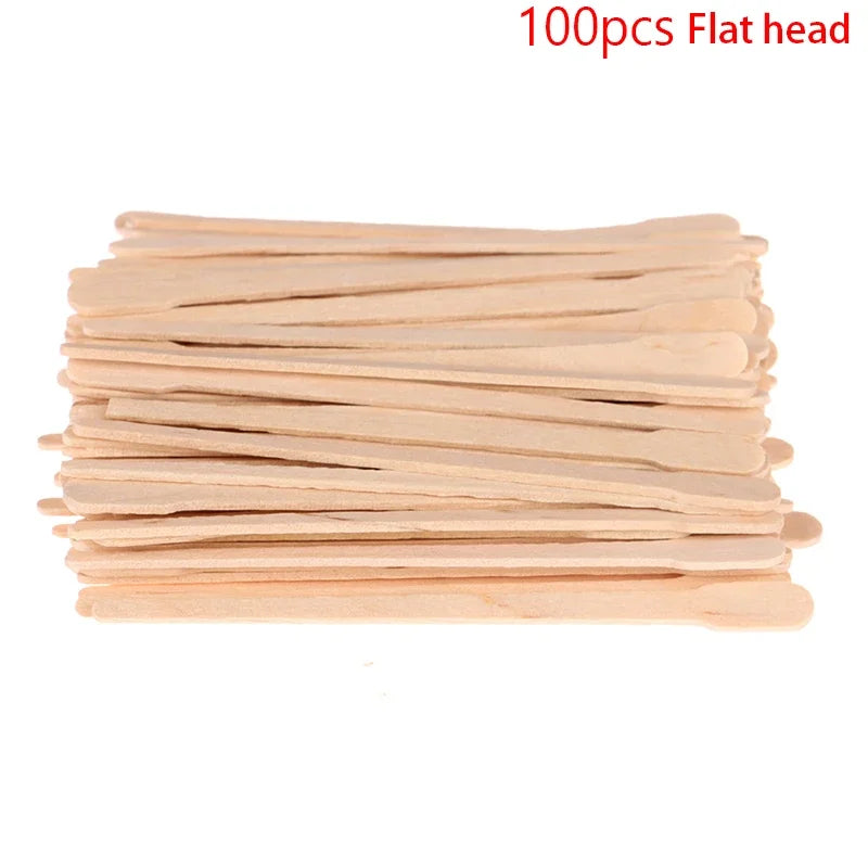 50/100Pcs Wooden Body Hair Removal Sticks for Woman, Wax Waxing, Disposable Sticks, Beauty Toiletry Kits, Wood Tongue Depressor