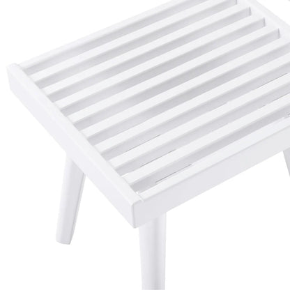 Farmhouse Style Solid Wood Slatted Bench Entryway or Bedroom Indoor Use Durable New Zealand Pine Assembly Required